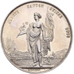 Switzerland - Geneva - Silver Medal 1851 - Geneva, Federal Shooting Competition - Switzerland, Swiss Shooting Medal