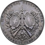 Switzerland - Neuchâtel / Neuenburg - Silver Medal 1886 - La Chaux-de-Fonds, Neuchâtel Cantonal Shooting Competition - Switzerland, Swiss Shooting Medal