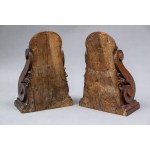 A pair of wooden consoles, 19th century