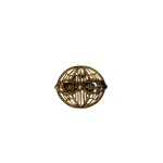 A pin featuring the coats of arms of the Three Nations beneath a royal crown, 19th century.