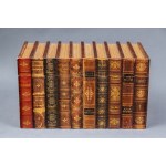 A trunk shaped like books on a bookshelf