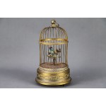 A cage with a mechanical bird, 19th century