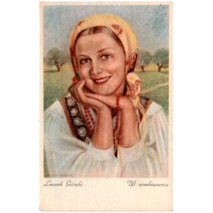 Leszek Górski. Waiting, chromolithograph, ca. 1946