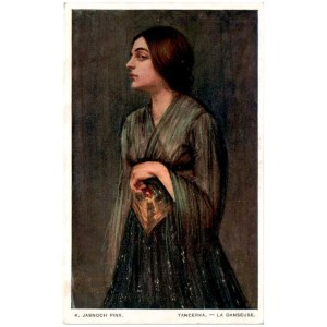 Kazimierz Jasnoch: K. Jasnoch pinx. Dancer. La danseuse, color print, ca. 1912