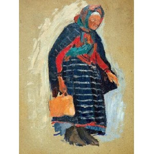 Stanislaw Tchaikovsky (1878-1954), Old peasant girl from Wojszyn
