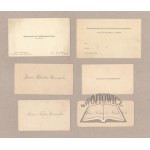 SET of business cards (Axentowicz, Starowieyski, Nekanda-Trepka).