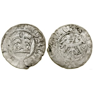 Poland, half-grosz crown coin (1410–1412), Kraków