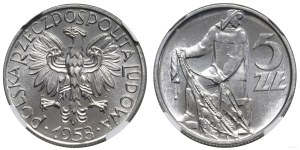 Polska, 5 złotych, 1958, Warszawa