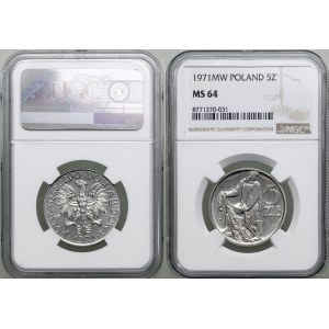 Poland, 5 zlotych, 1971, Warsaw