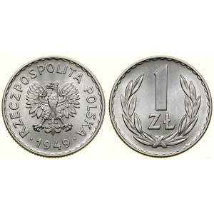 Poland, 1 zloty, 1949, Warsaw