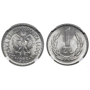 Poland, 1 zloty, 1965, Warsaw