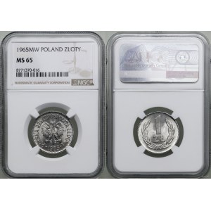 Poland, 1 zloty, 1965, Warsaw