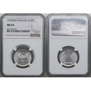 Poland, 1 zloty, 1970, Warsaw
