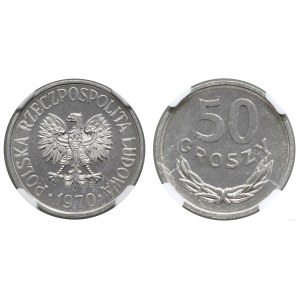 Polsko, 50 groszy (prooflike), 1970, Varšava