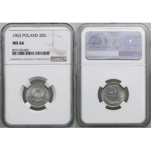 Poland, 20 groszy, 1963, Warsaw