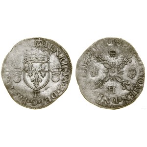 France, Douzain aux croissants, (1555 ?) E, Tours
