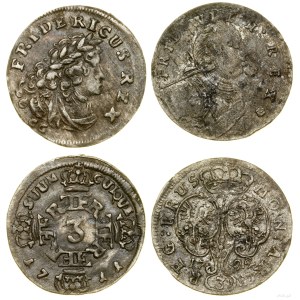 Germania, serie: 2 x 3 groschen, 1711 e 1722