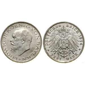 Niemcy, 3 marki, 1914 D, Monachium