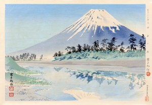 Tomikichirō Tokuriki (1902-2000), Góra Fuji widziana z Zatoki Tago, z serii: Trzydzieści sześć widoków Góry Fuji, wyd. pierwsze Uchida, Japonia, 1939/1940 r.