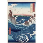 Utagawa Hiroshige (1797–1858), The Whirlpools at Naruto in Awa Province, from the series: Views of Famous Places in Over Sixty Provinces, published by Oedo Mokuhansha, Tokyo, Japan, Showa period, after 1960.