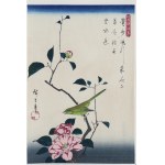 Utagawa Hiroshige (1797 - 1858), Kamelia i słowik, z serii: Wiersze japońskie i chińskie do recytacji, wyd. Oedo Mokuhansha, Tokio/Japonia, okres Showa, po 1960 r.