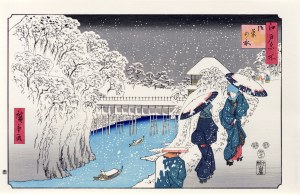Utagawa Hiroshige (1797 - 1858), Ochanomizu w śniegu, z serii: Słynne miejsca w Edo, wyd. Yuyudo, Tokio/Japonia, okres Showa, po 1960 r.