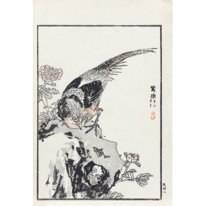 Kōno Bairei (1844–1895), *Pheasant and Peony*, published by Ōkura Magobei, Tokyo, Japan, 1881.