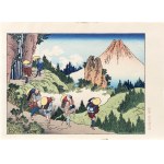 Katsushika Hokusai (1760-1849), Góra Fuji w pobliżu świątyni Taisekiji, z serii: Sto widoków Góry Fuji, wyd. Takamizawa, Tokio/Japonia, okres Showa, ok. 1960 r.