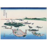 Katsushika Hokusai (1760-1849), Wyspa Tsukuda w prowincji Musashi, z serii: Trzydzieści sześć widoków góry Fuji, wyd. Bijutsusha, pod nadzorem Muzeum Narodowego w Tokio, Japonia, okres Showa po 1960 r.