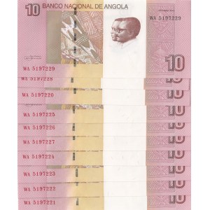 Angola, 10 Kwanzas, 2012, UNC, p151b, (Total 10 consecutive banknotes)