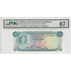 Bahamas, 1 Dollar, 1965, UNC, p18a, High Condition