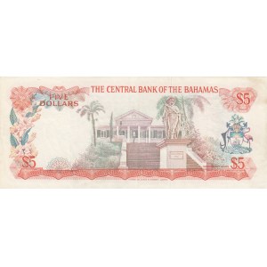 Bahamas, 5 Dollars, 1974, XF, p37b