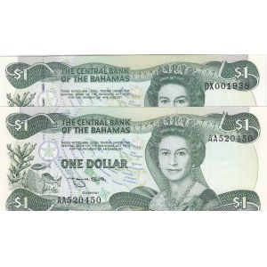Bahamas, 1 Dollar (2), 1984, UNC, p43a, p43b, (Total 2 banknotes)
