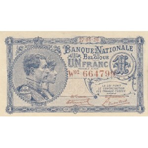 Belgium, 1 Franc, 1920, UNC, p92