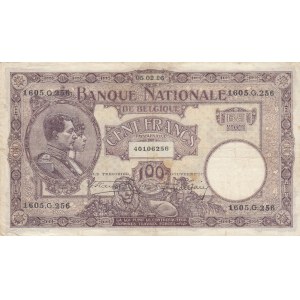 Belgium, 100 Francs, 1926, VF (+), p95