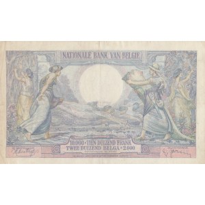 Belgium, 10.000 Francs or 2.000 Belgas, 1938, VF (+), p105