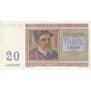 Belgium, 20 Francs, 1956, UNC (-), 132b