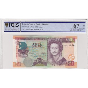 Belize, 50 Dollars, 2010, UNC, p70d , High Condition