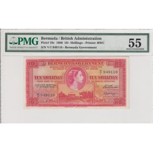 Bermuda, 10 Shillings, 1966, AUNC, p19c