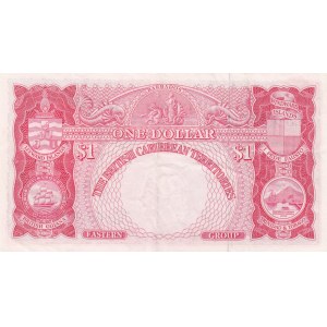 British Caribbean, 1 Dollar, 1962, XF (+), p7c