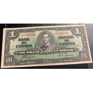 Canada, 1 Dollar, 1937, XF (+), p58e