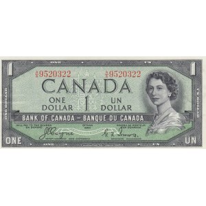 Canada, 1 Dollar, 1954, UNC, p66a, Devil Face