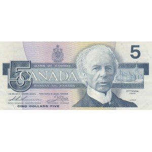 Canada, 5 Dollars, 1986, XF, p95b