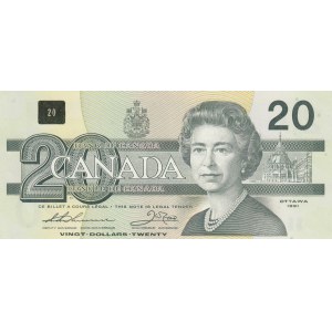 Canada, 20 Dollars, 1991, AUNC, p97a, REPLACEMENT