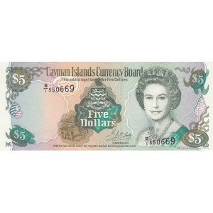 Cayman Islands, 5 Dollaras, 1996, UNC, p17