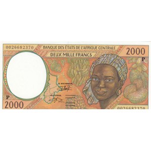 Central African States,  Chad, 2.000 Francs, 2000, UNC, p603Pg