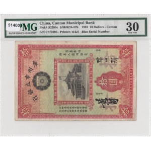 China, 10 Dollars, 1933, VF, Ps2280c