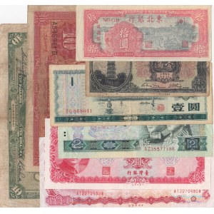 8 Chinese banknotes in mixed condition