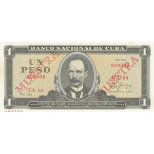Cuba, 1 Peso, 1988, UNC, p102d, SPECIMEN