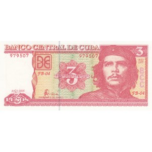 Cuba, 3 Pesos, 2005, UNC, p127